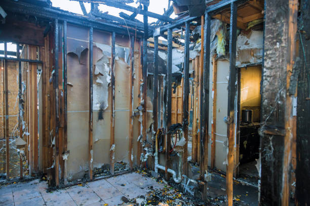 Professional Fire Damage Removal technician working in Kendall Park, NJ
